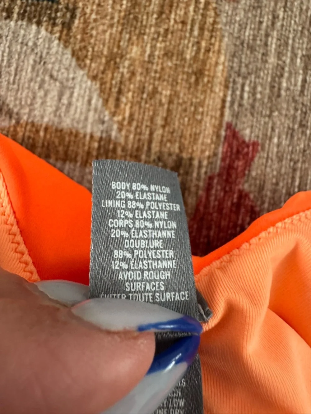 aerie Neon Orange One-Piece Swimsuit - Picture 5 of 5